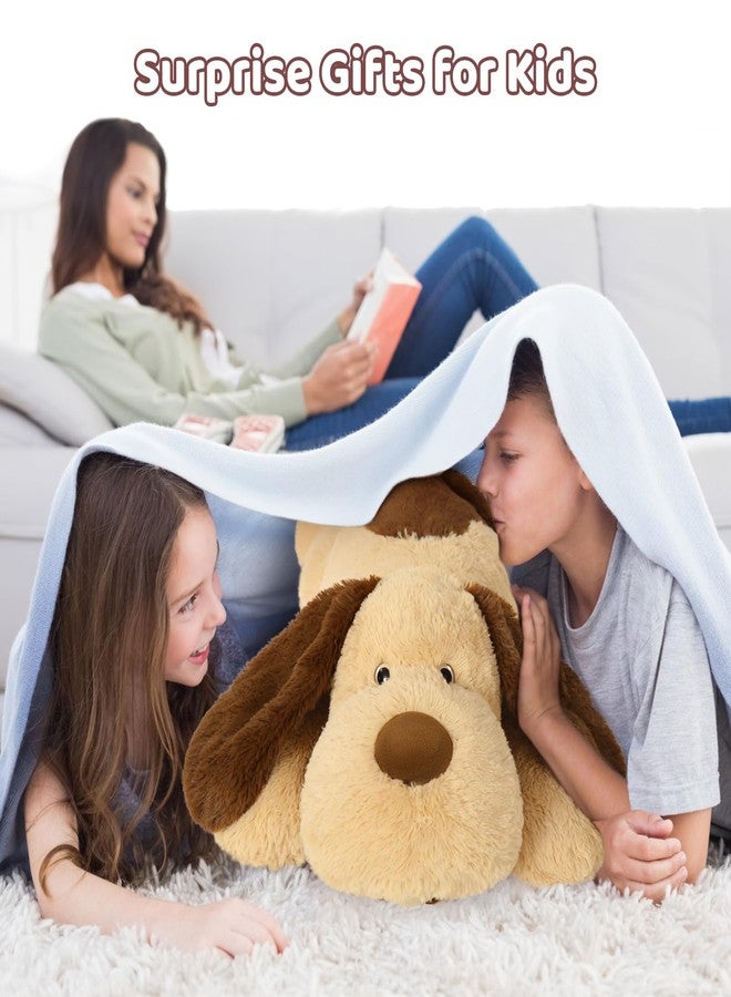MorisMos 32 Inch 5Lbs Weighted Dog Stuffed Animals, Giant Large Weighted Stuffed Dog Plush Puppy Pillow for Adults Kids, Teens, Girls, Boys - Image 5